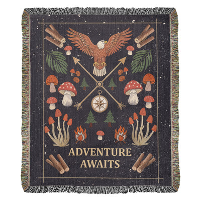 Adventure Awaits - Woven Blanket